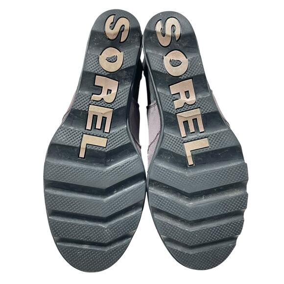 SOREL Joan of Arctic Wedge II Chelsea Boot Suede Purple Sage Size 10 NL3343-574 - Picture 9 of 12